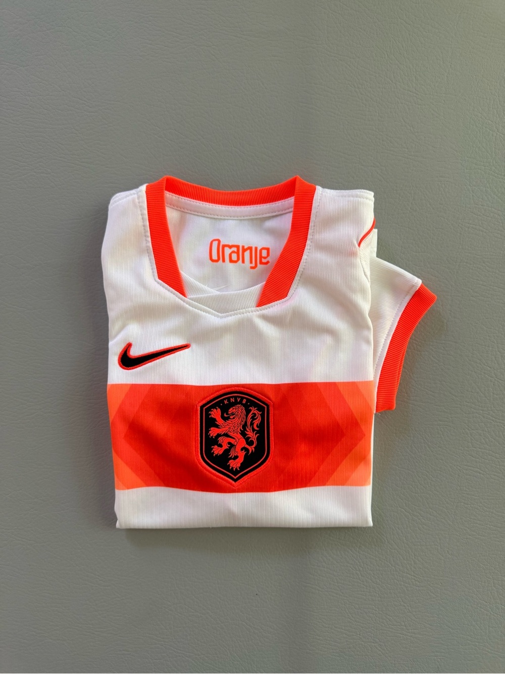 Nike Netherlands Orange Soccer Football Jersey Away Kids Medium